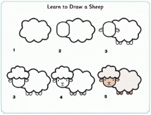 تعليم الطفل رسم الخروف بالصور والخطوات البسيطة - تعليم الرسم - فورنونو