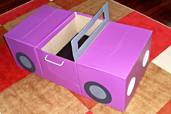 طريقة عمل سيارة من الكرتون لطفلك بالصور الأعمال اليدوية فورنونو