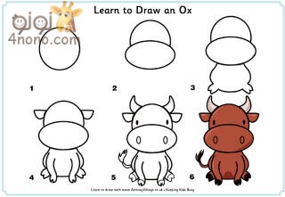 تعليم الطفل طريقة رسم الحيوانات وبعض الاشكال بالخطوات مصورة