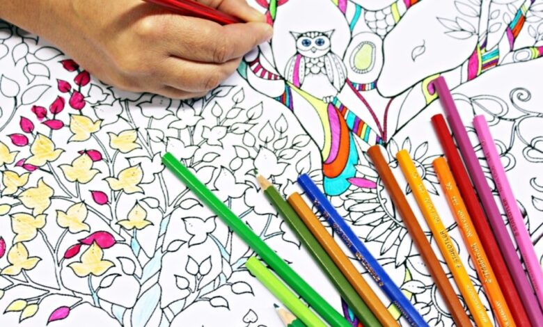 صفحات تلوين لتقوية التركيز وإزالة الضغط النفسي للكبار جزء ثاني تعليم الرسم فورنونو