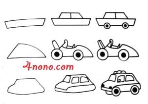 كيفية رسم سيارة بأكثر من شكل بالصور والخطوات - تعليم الرسم - فورنونو